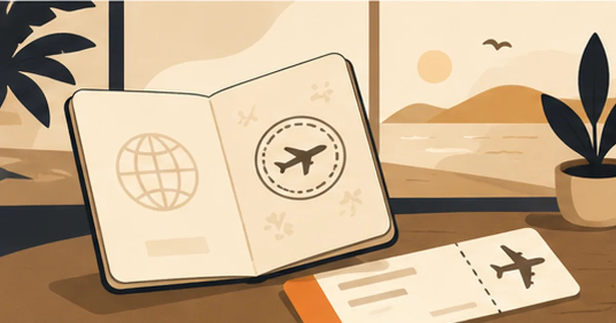 An open passport and a boarding pass